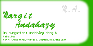 margit andahazy business card